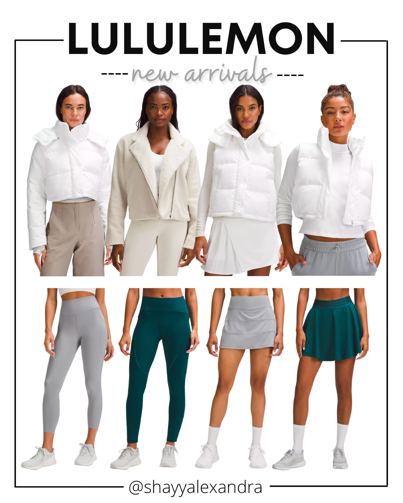 Lululemon new releases! Love the Wunder Puff vests/jacket in white, as well as new bottoms in Rhino Grey and Storm Teal!

Lululemon Wunder Puff | Cropped Puffer Jacket | Cropped Puffer Vest | Running Leggings | Winter Leggings | Skort | Fleece Jacket | Athleisuree

#LTKfitness #LTKstyletip