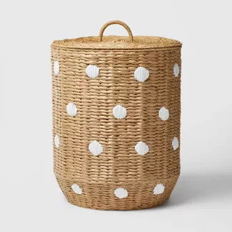 Woven Paper Dot Floor Hamper Natural - Pillowfort™ | Target