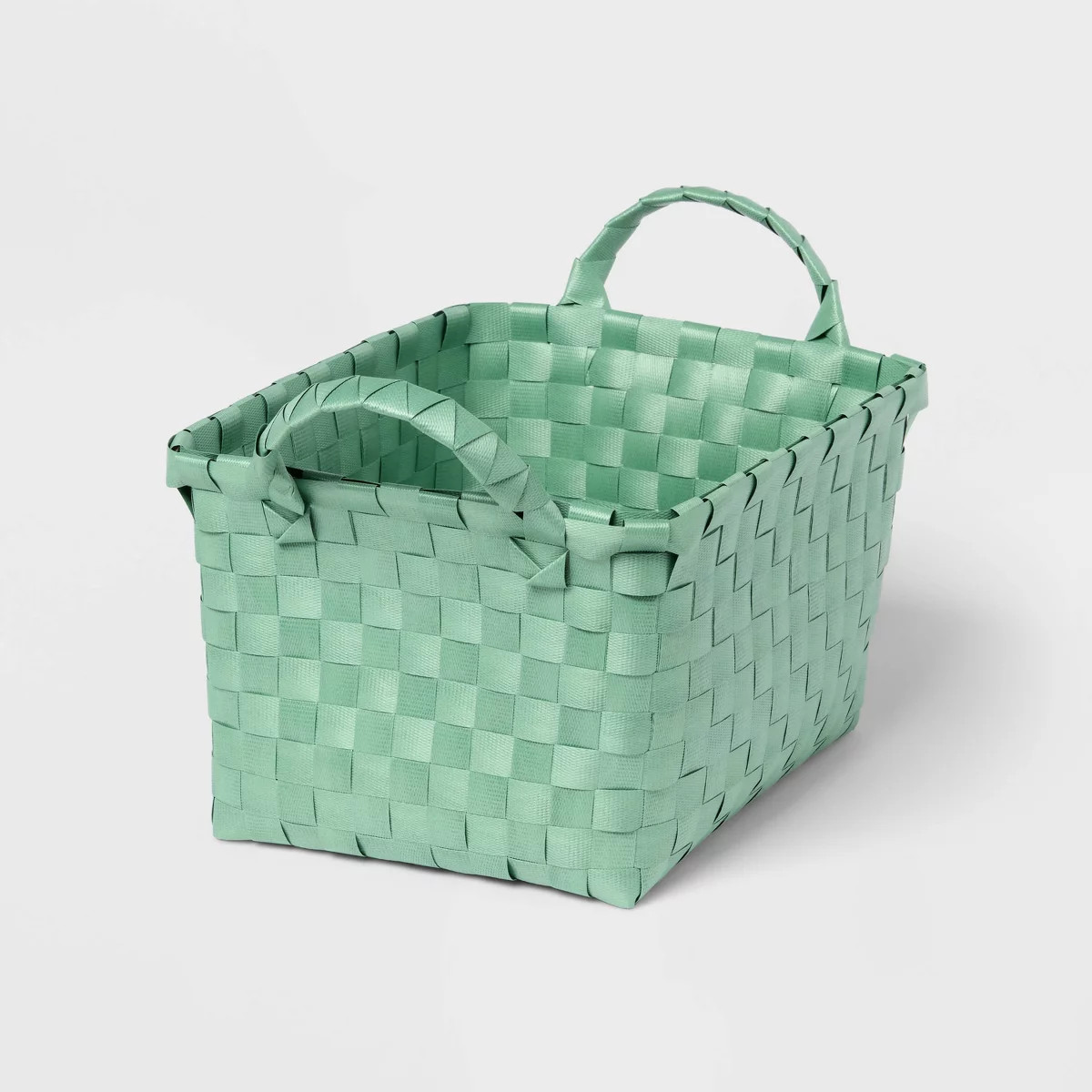 Woven Plastic Basket Small Green - Brightroom™ | Target