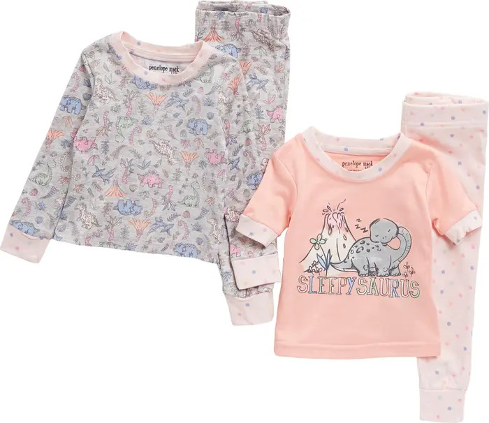 Set of 2 Dino Print Pajama | Nordstrom Rack