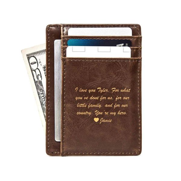 Front Pocket Wallet: Message | Swanky Badger