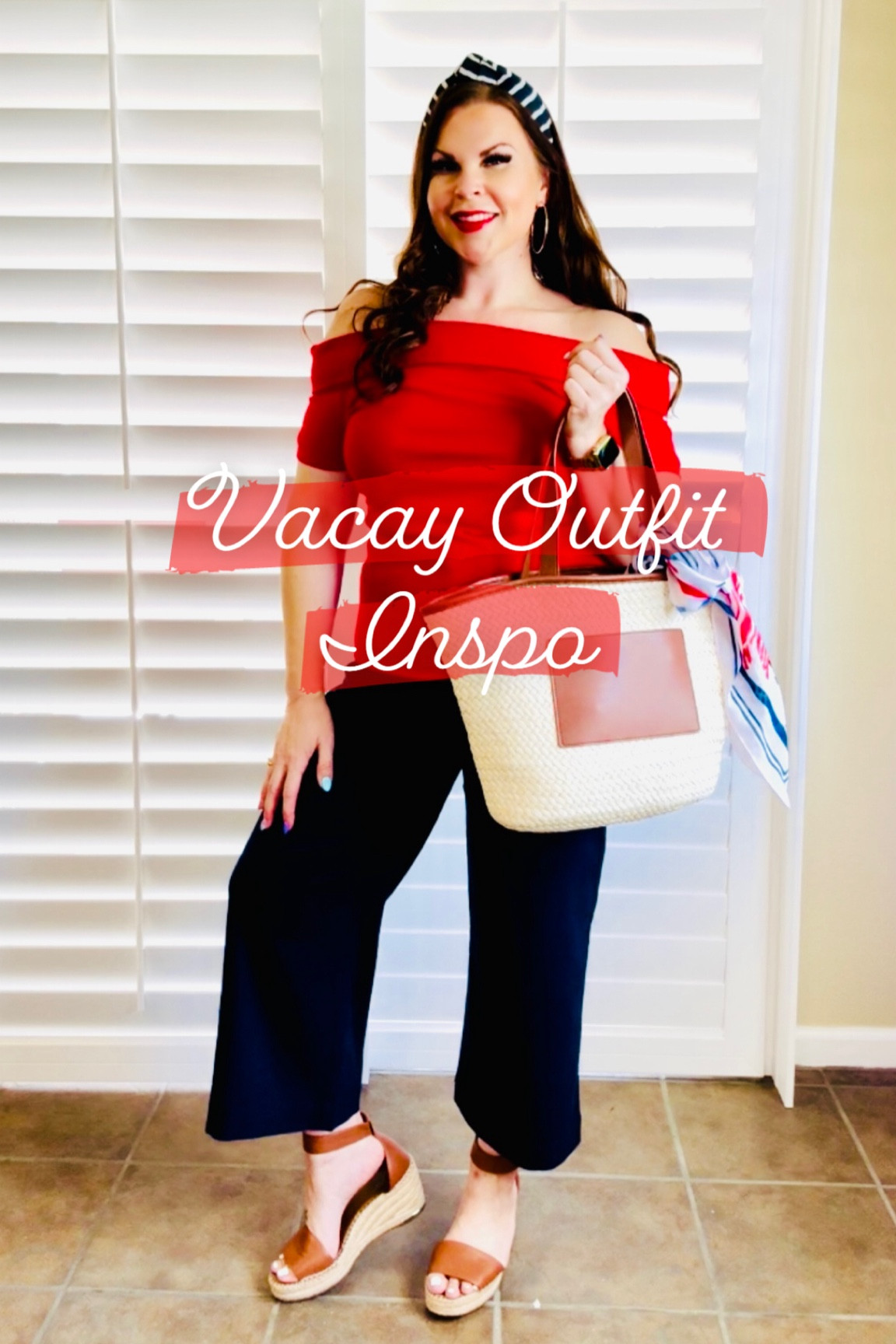 This adorable outfit is giving #VacayVibes and I’m here for it! 

All clothing and accessory items are from The Loft where currently everything is 50% off online using code “YAY.” I paired the outfit with my favorite comfortable wedges from #FrancoSarto that I scored on #Amazon 

Let me know what you think of today’s #OutfitInspo 

Thank you so much for being here. It means a lot. 🫶🏼🫶🏼🫶🏼

#MidSizeFashion #40PlusFashion #VacationOutfit #4thofJulyOutfit #StrawTote #PatrioticOutfit #LinenPants #WIW #Loft #Sale