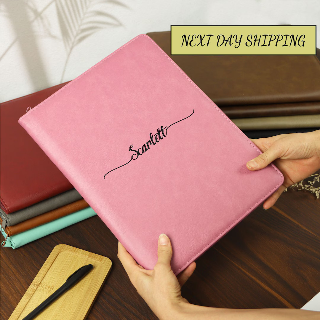 Personalized Refillable Portfolio Custom Portfolio With - Etsy | Etsy (US)