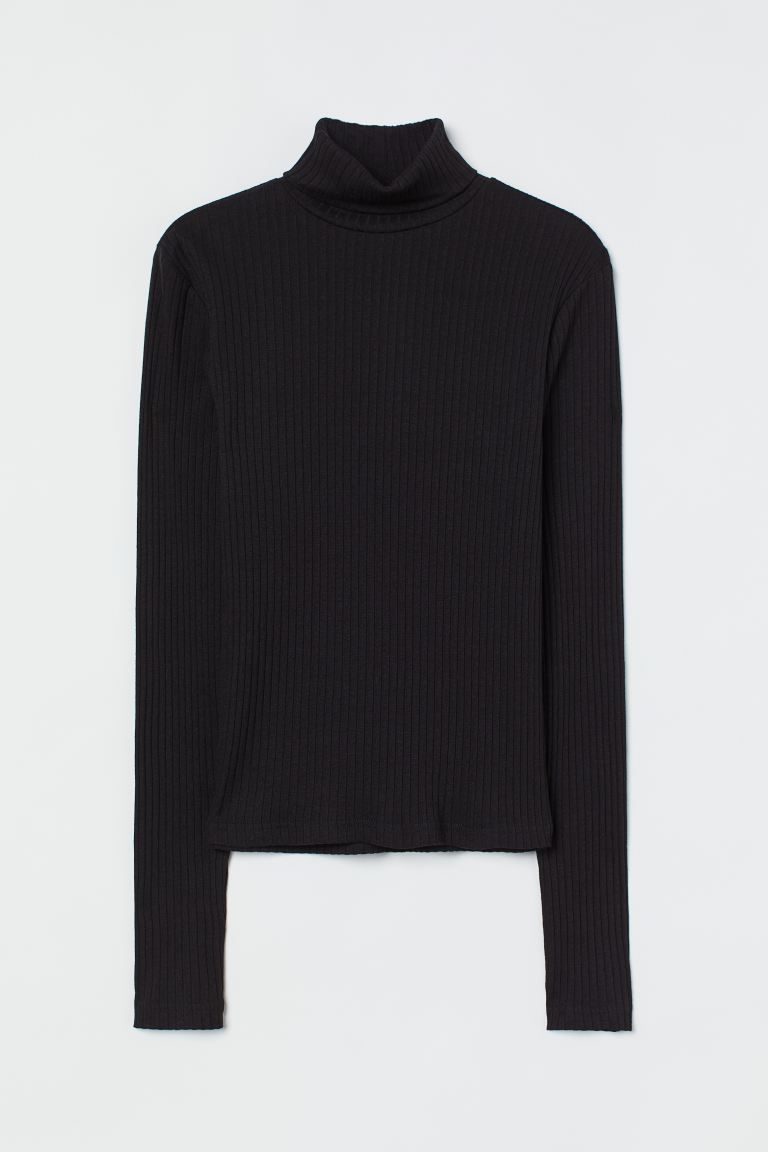 Ribbed Turtleneck Top | H&M (US)