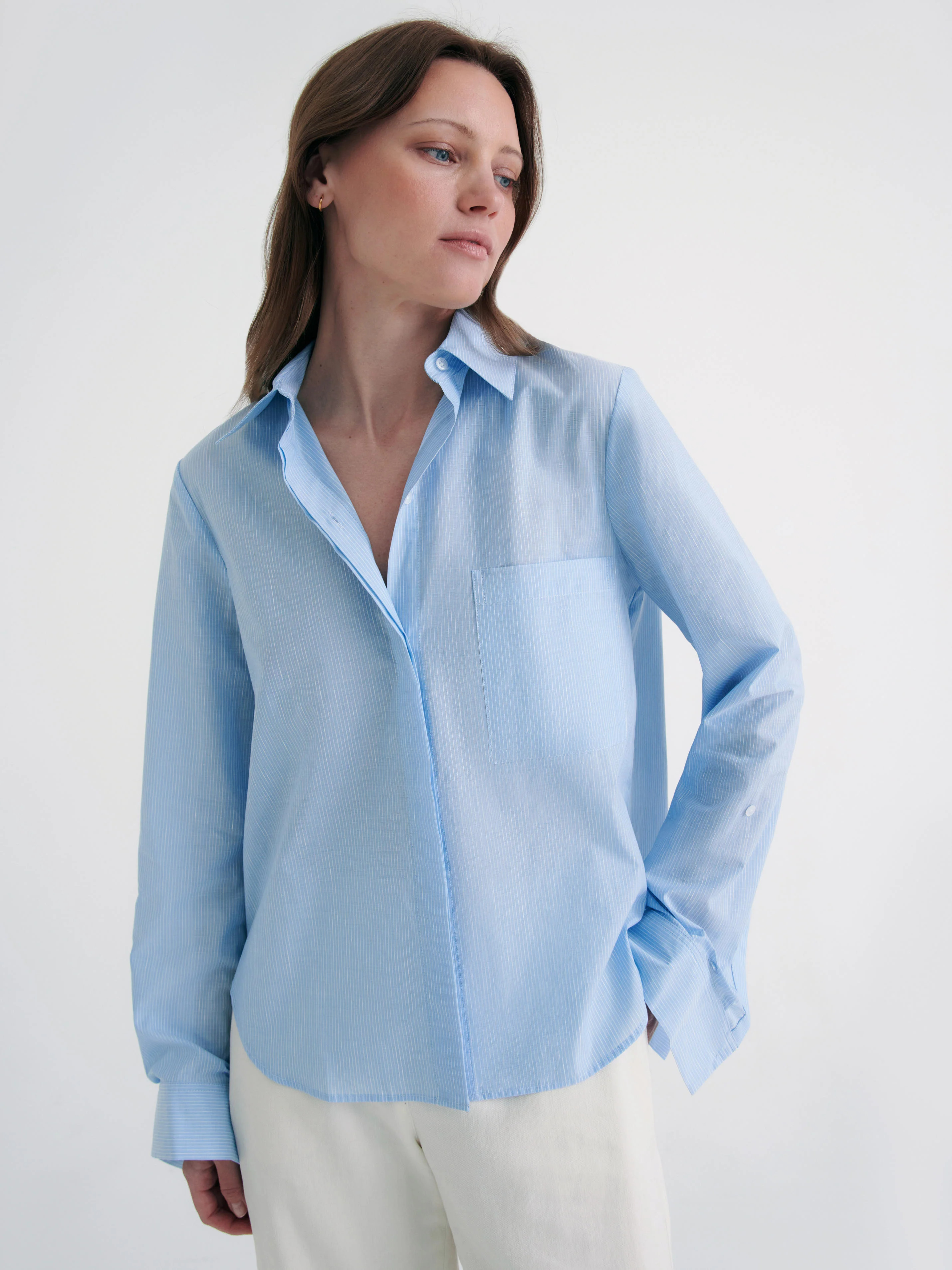 Boyfriend Shirt in Linen | TWP