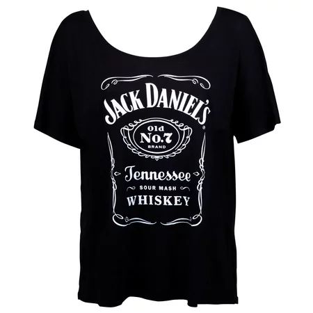 Jack Daniels Bottle Label Loose Fit Women's Tshirt-Medium | Walmart (US)