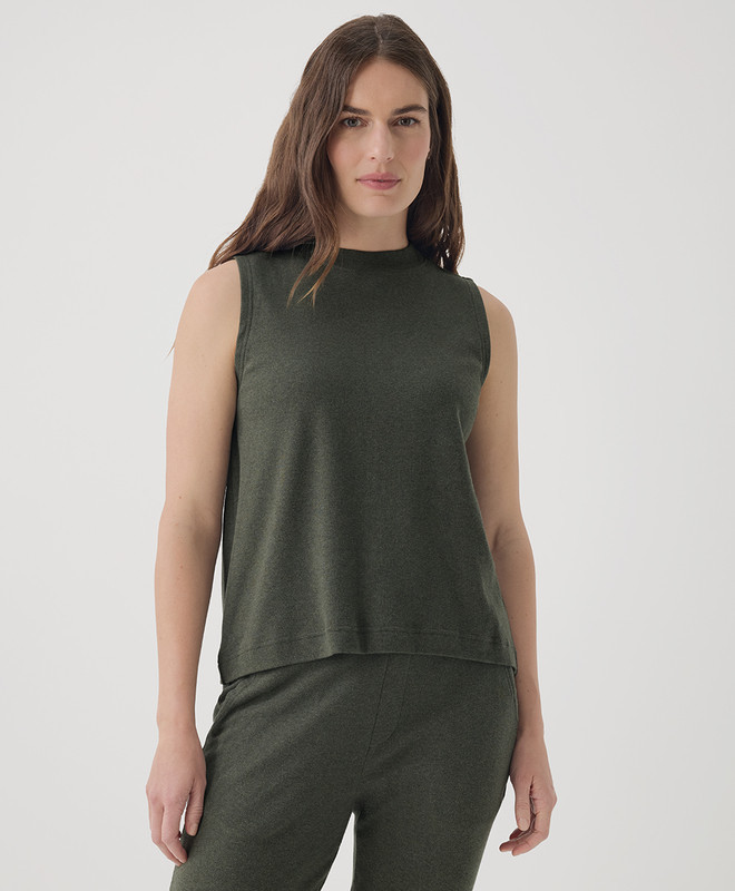 Women’s Airplane Mock Neck Shell made with Organic Cotton | Pact | Pact Apparel