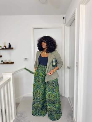 Abeni Oversided African Print Pants Women Baggy Trouser | eBay UK