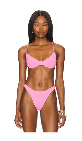 Gracie Balconette Bikini Top in Candy Pink | Revolve Clothing (Global)
