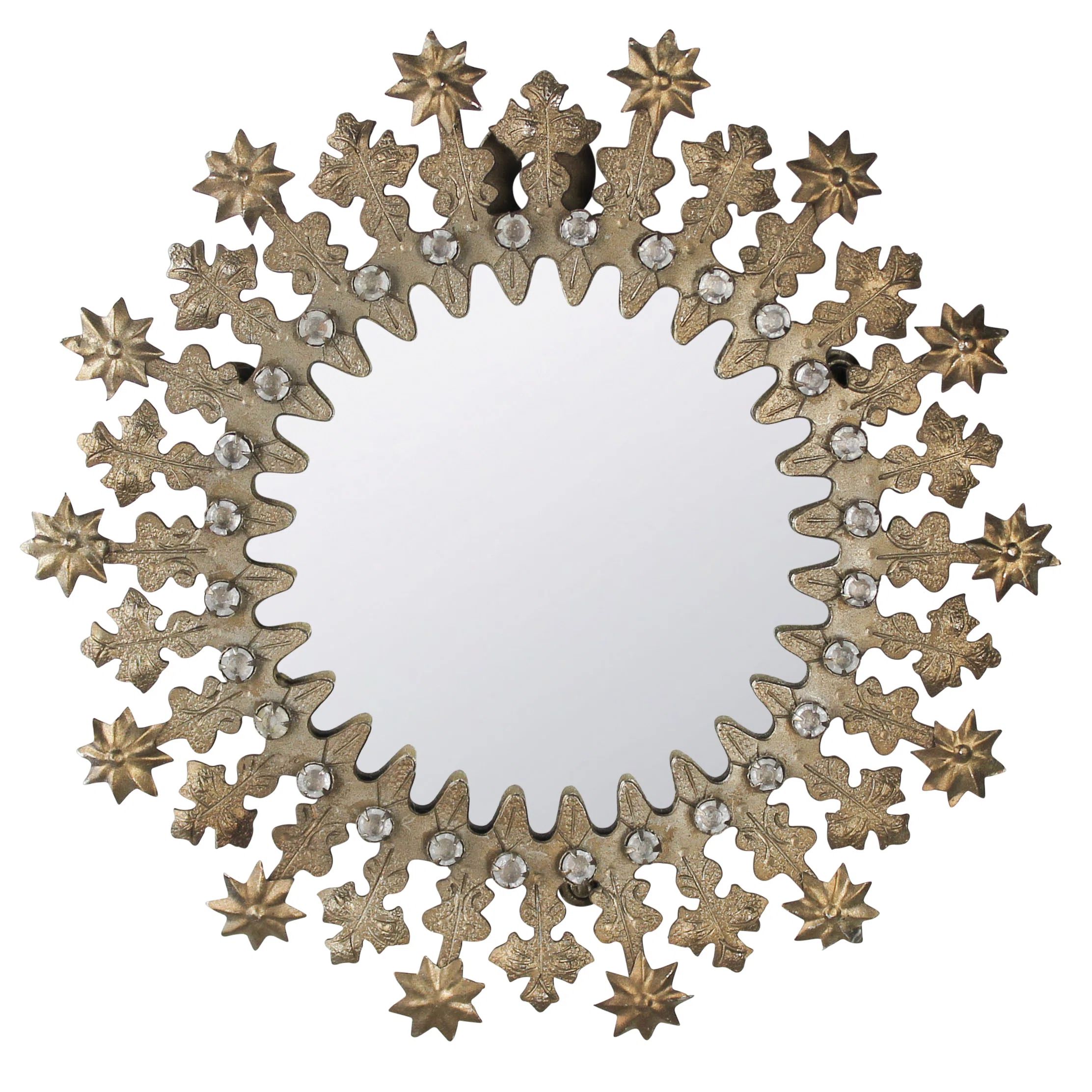 Bungalow Rose Ademoye Brass Round Mirror | Wayfair | Wayfair North America