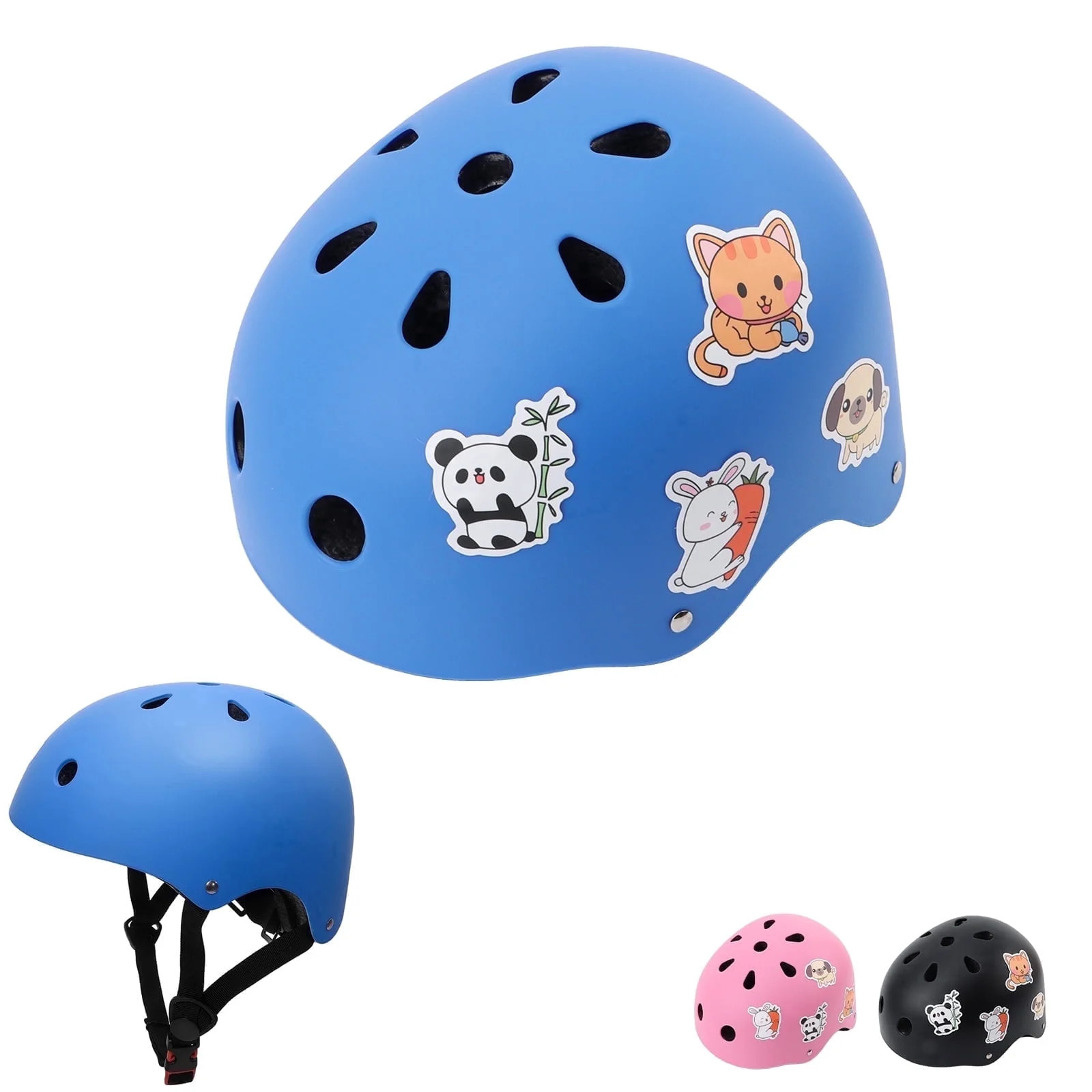 Tripumer Ages 3-8 Years Kids Toddler Bike Helmet Adjustable Boys Girls Blue | Walmart (US)