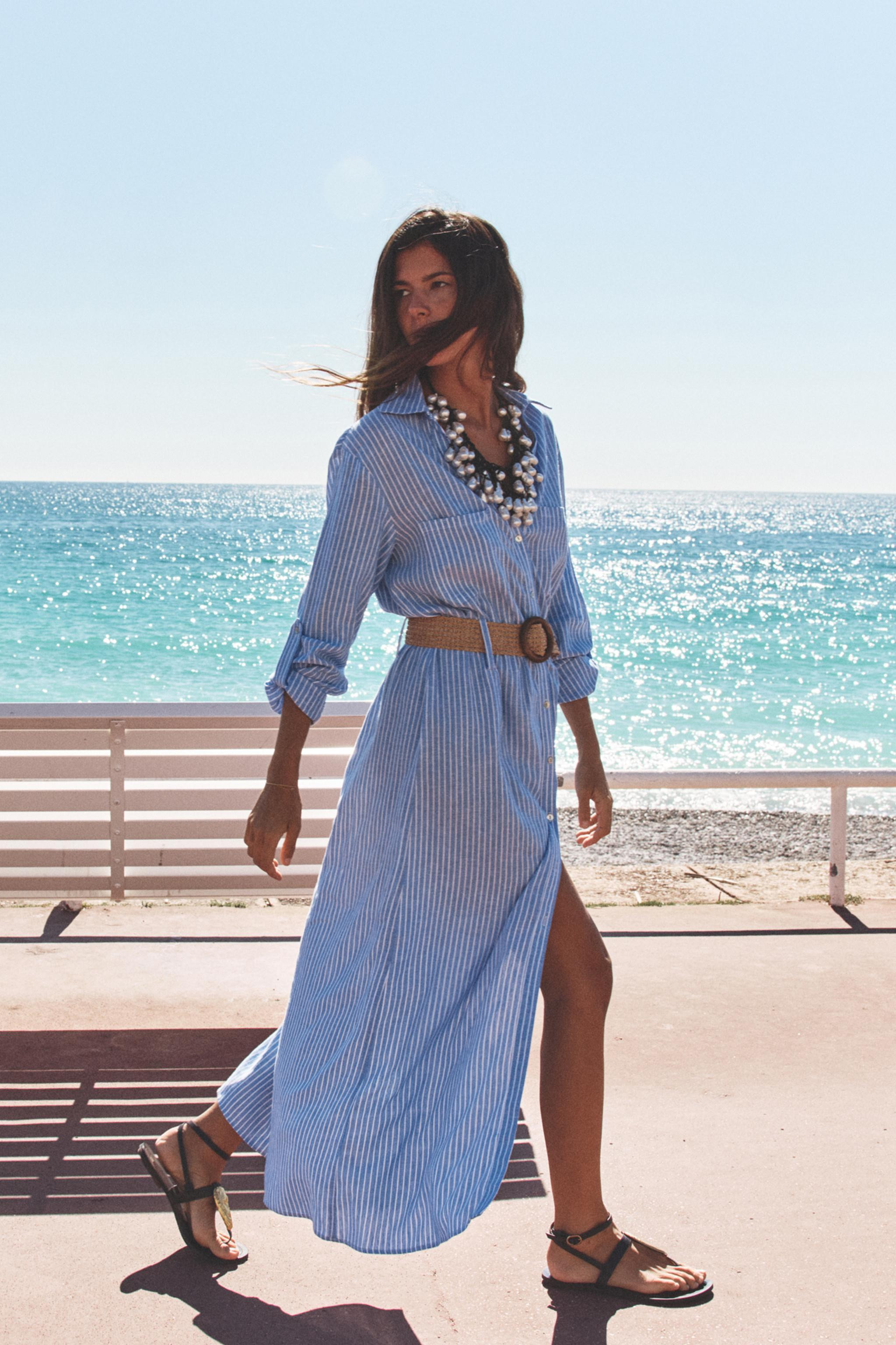 MIDI DRESS WITH BELT | Zara US