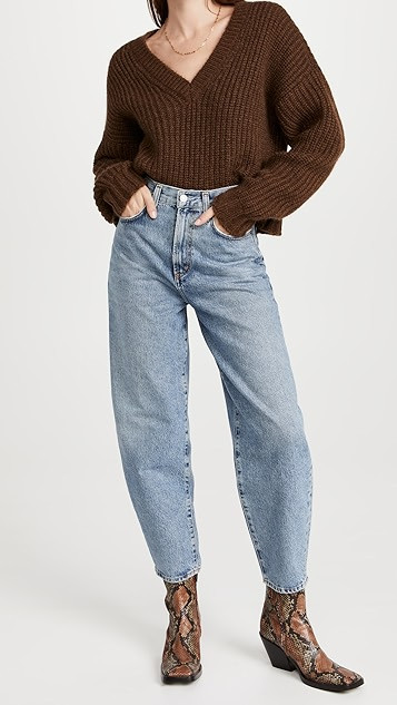 Ultra High Rise Curved Taper Balloon Jeans | Shopbop