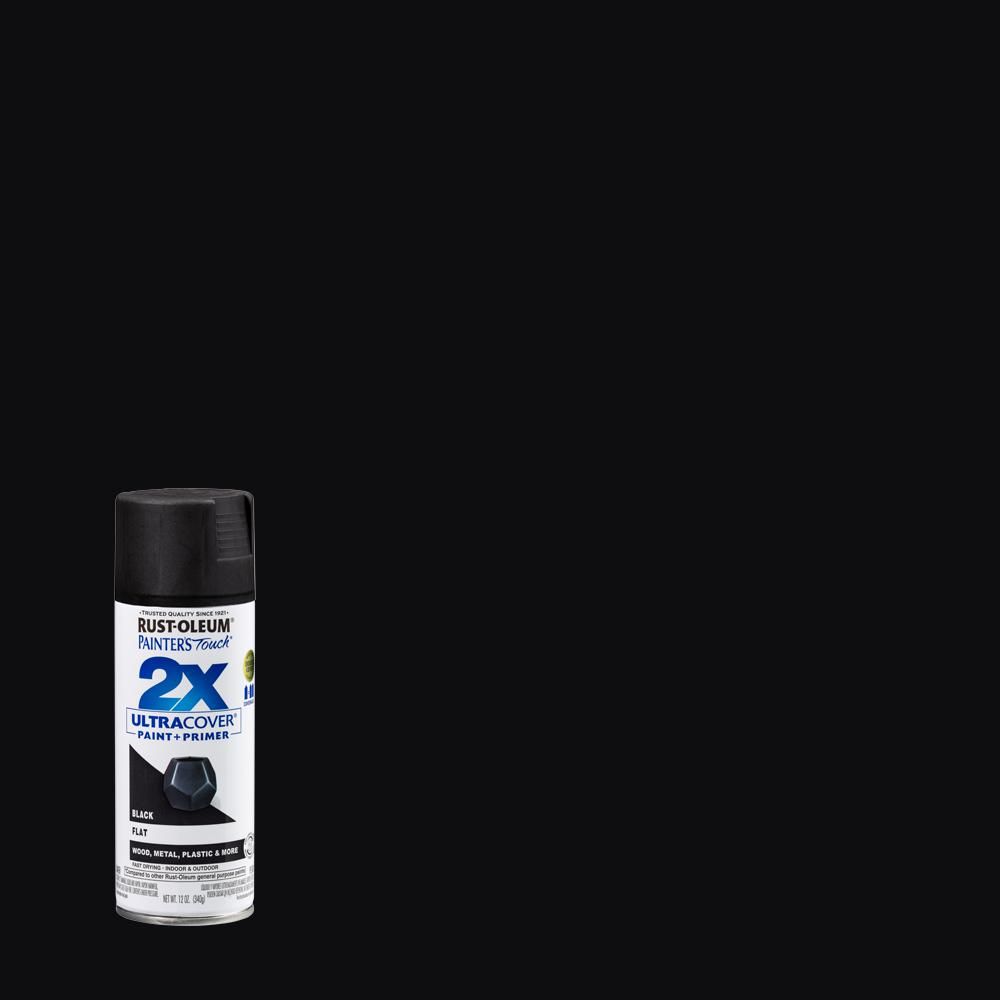12 oz. Flat Black General Purpose Spray Paint | The Home Depot