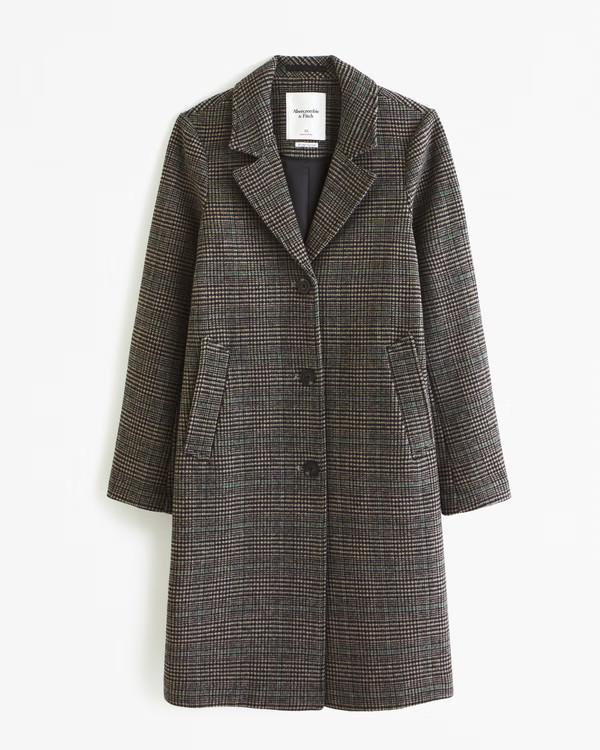 Women's Wool-Blend Dad Coat | Women's Coats & Jackets | Abercrombie.com | Abercrombie & Fitch (US)