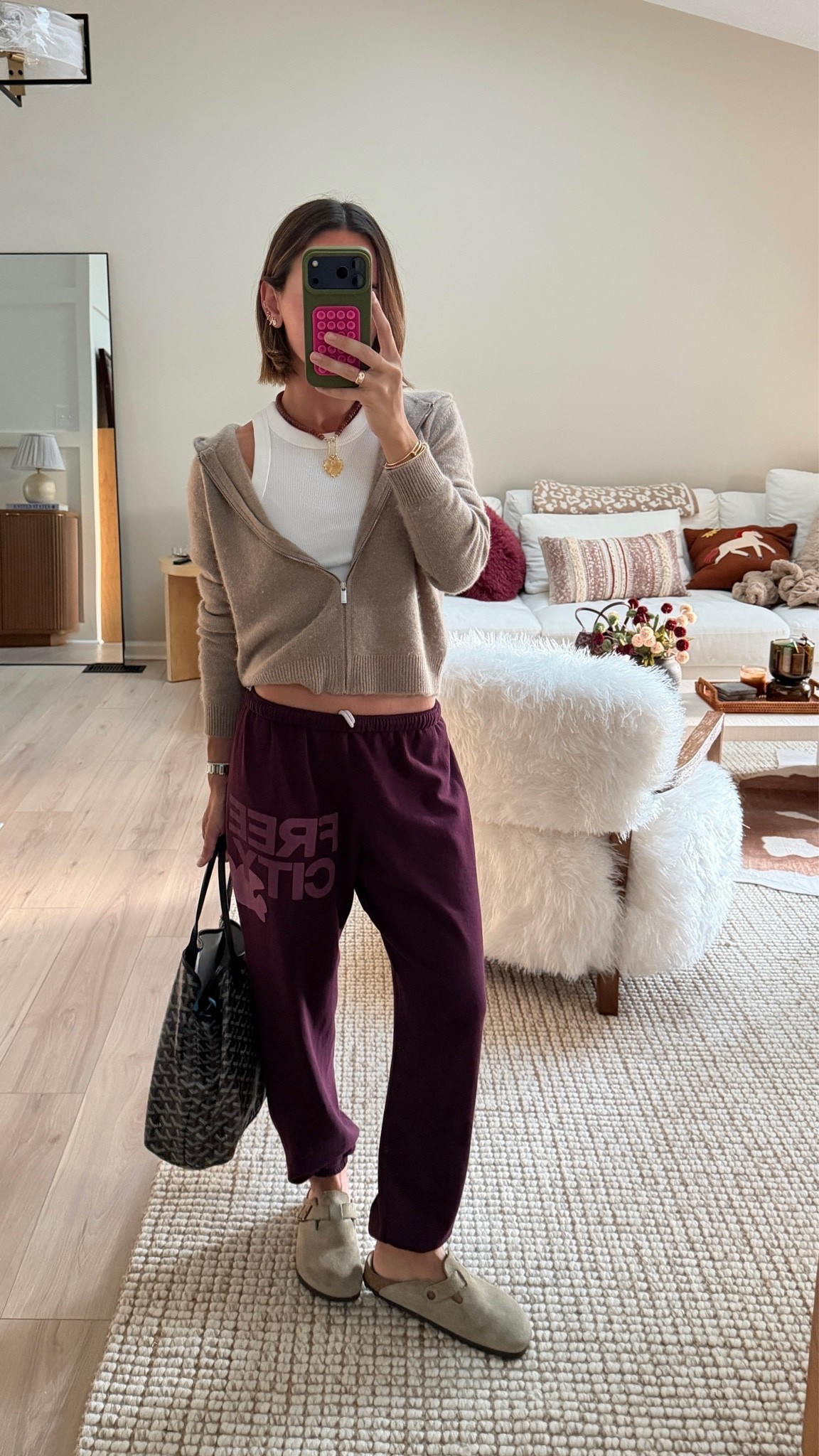 Small sweater and sweats!