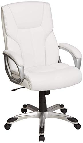 Amazon Basics Executive High Back Office Desk Chair, Adjustable Height, Tilt, Swivel, 275lb Capac... | Amazon (US)