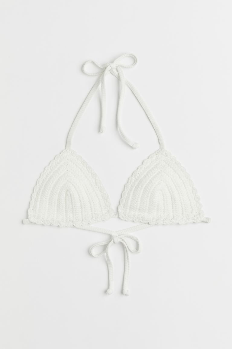 Crochet triangle bikini top | H&M (UK, MY, IN, SG, PH, TW, HK)