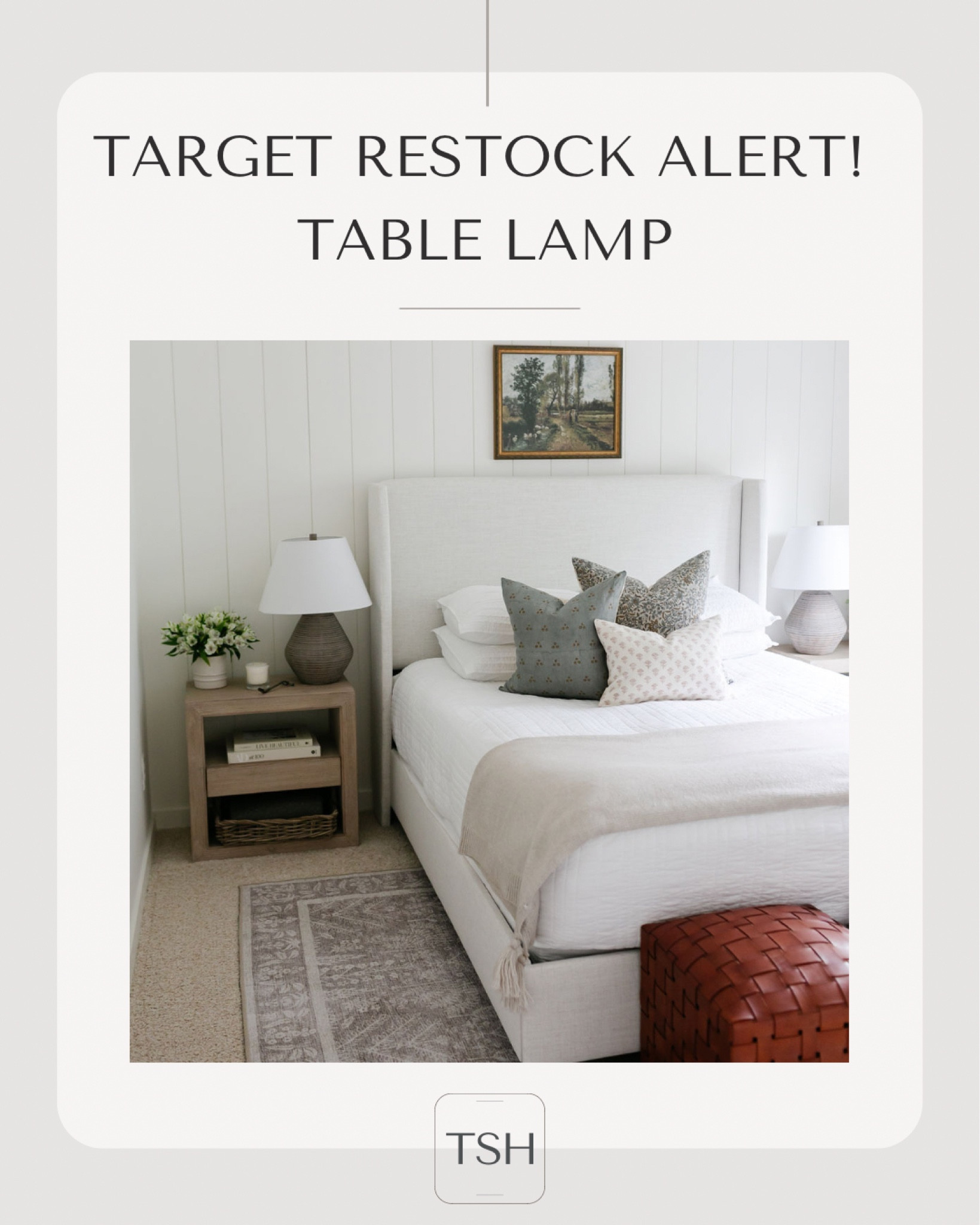 Bedroom decor, table lamp, home decor, upholstered bed, area rug, 

#LTKhome #LTKunder100 #LTKFind