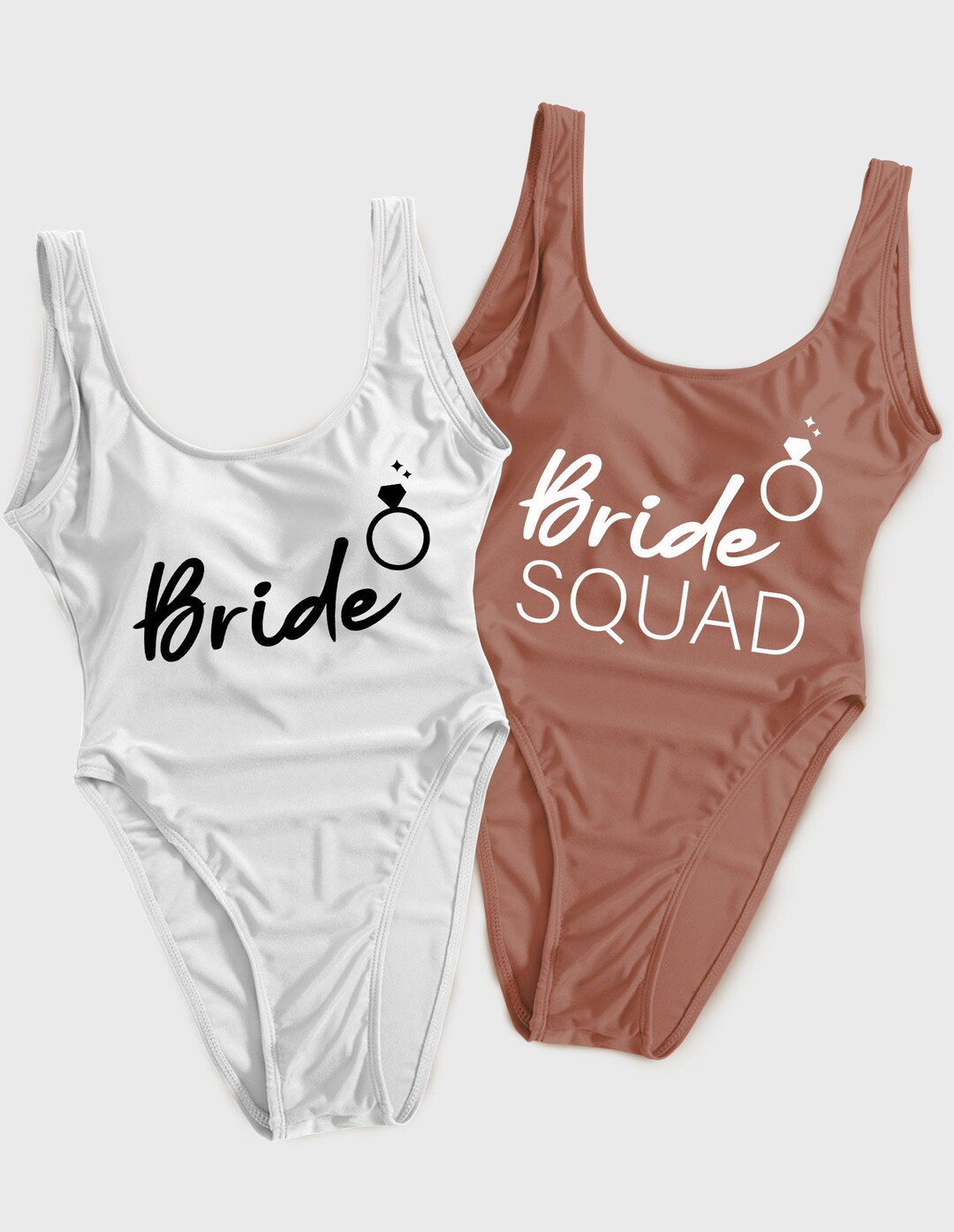Bride and Bride Squad Swimsuit Custom Bachelorette Swimsuit Personalized Bridal Party Swimsuit On... | Etsy (US)