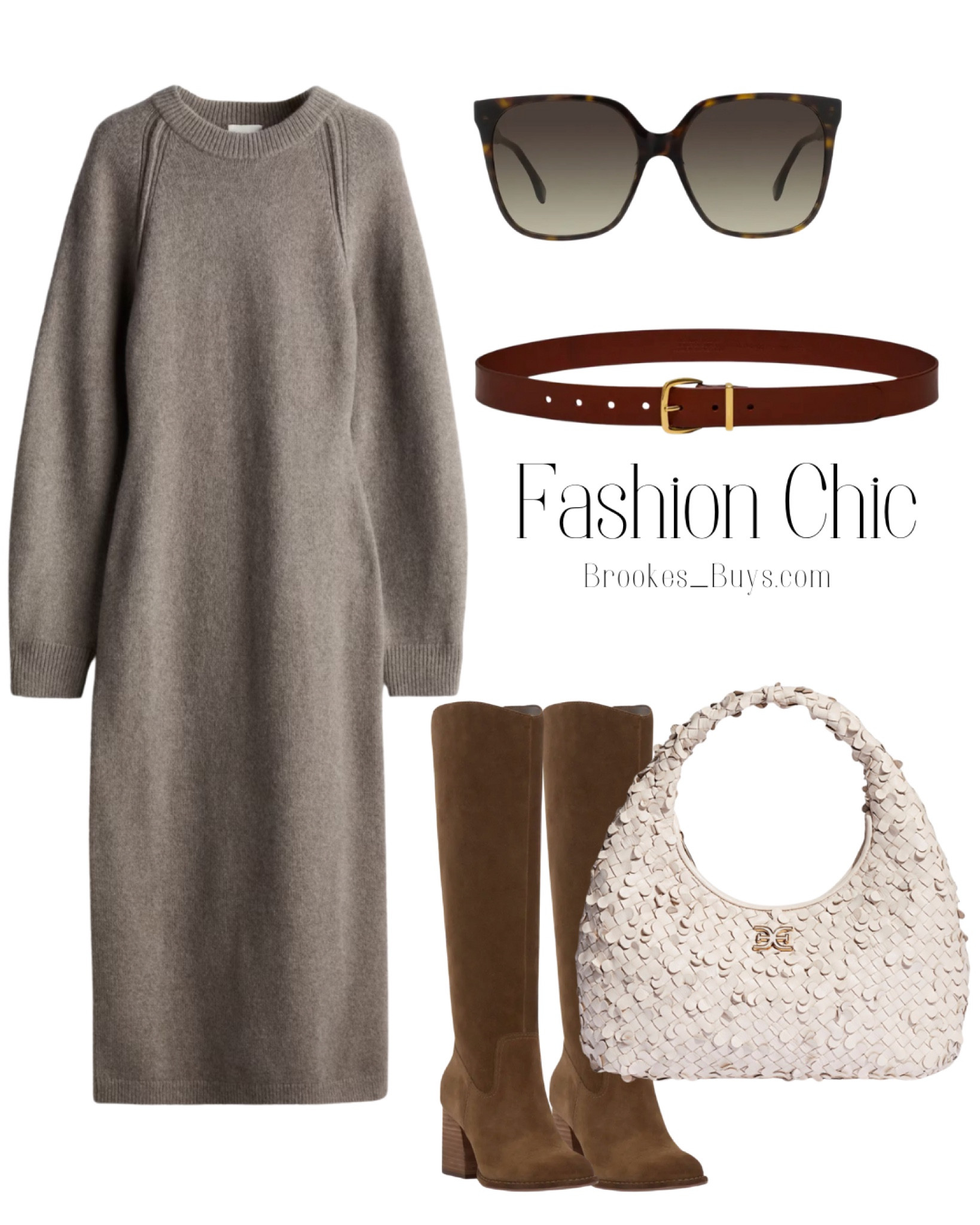 I love sweater dresses for fall. These suede boots are on trend for fall  

#LTKShoeCrush #LTKItBag #LTKWorkwear
