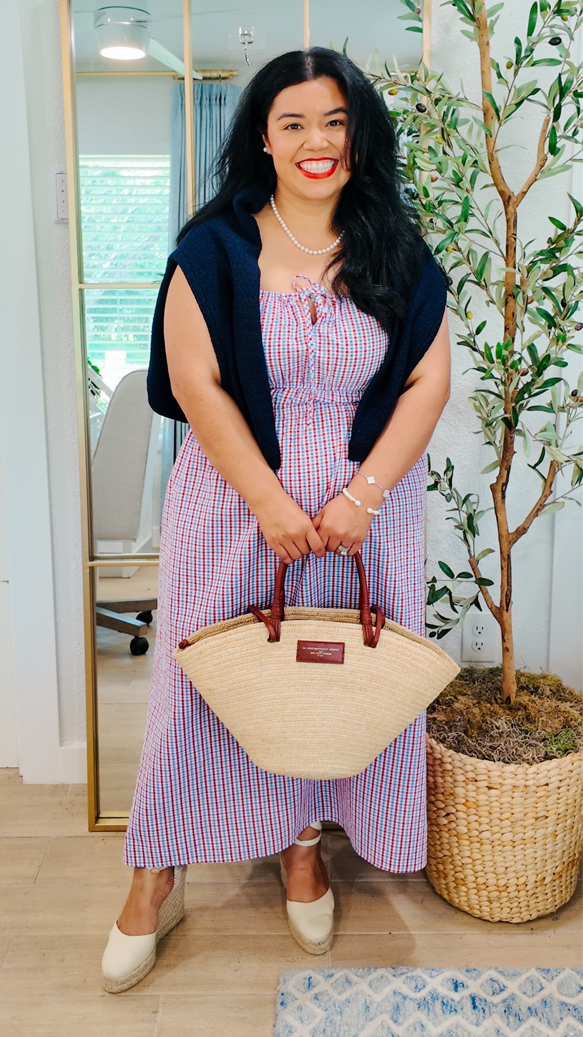 🌷This dress is from from @Target      This outfit feels so Americana I’m wearing a Large! #targetstyle

🌷My bag is from @SEZANE and this is my second season wearing it. It’s held up great and is definitely one to add to your collection. It’s a splurge so I’ve linked some amazing alternatives. 

🌷Classic outfit, spring outfit, modest fashion, petite fashion, mid size fashion, how to style spring clothes for short girls, summer capsule wardrobe, summer outfits I’ve worn recently, Fourth of July outfits

#LTKootd #LTKMidsize #LTKOver40