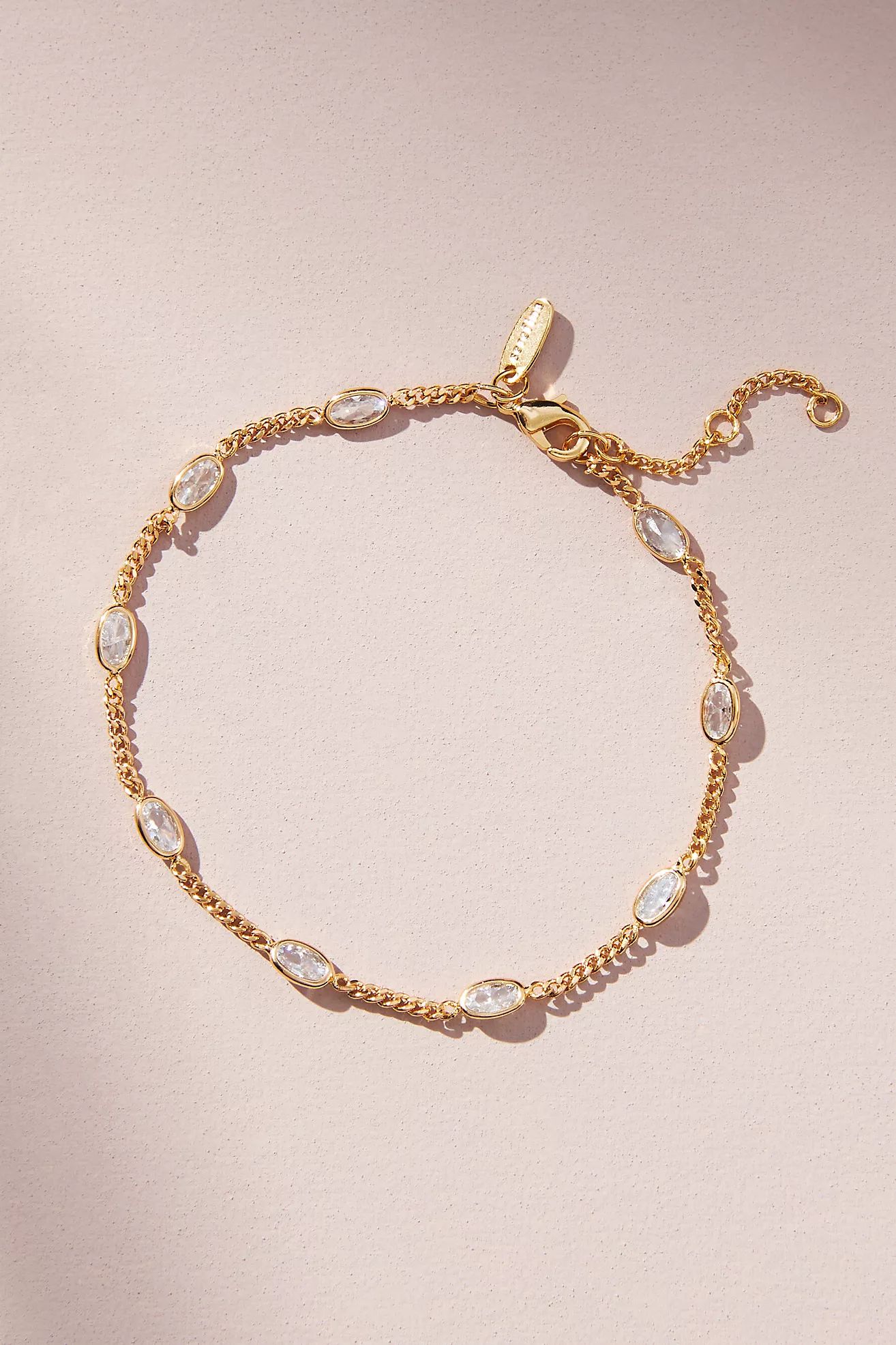 Oval Crystal Chain Bracelet | Anthropologie (US)