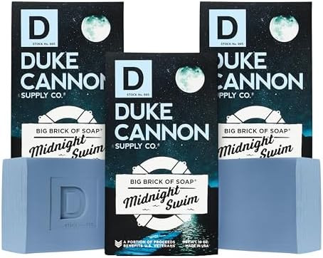 Duke Cannon Big Brick of Soap – Midnight Swim, 3 Pack, Premium Men's Soap Bar, Long-Lasting Fre... | Amazon (US)