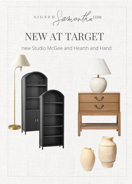 New at target. Hearth and hand magnolia home. McGee and co. Studio McGee. End table. Arched cabinet. Lamp. Floor lamp. Empire lamp  

#LTKstyletip #LTKhome