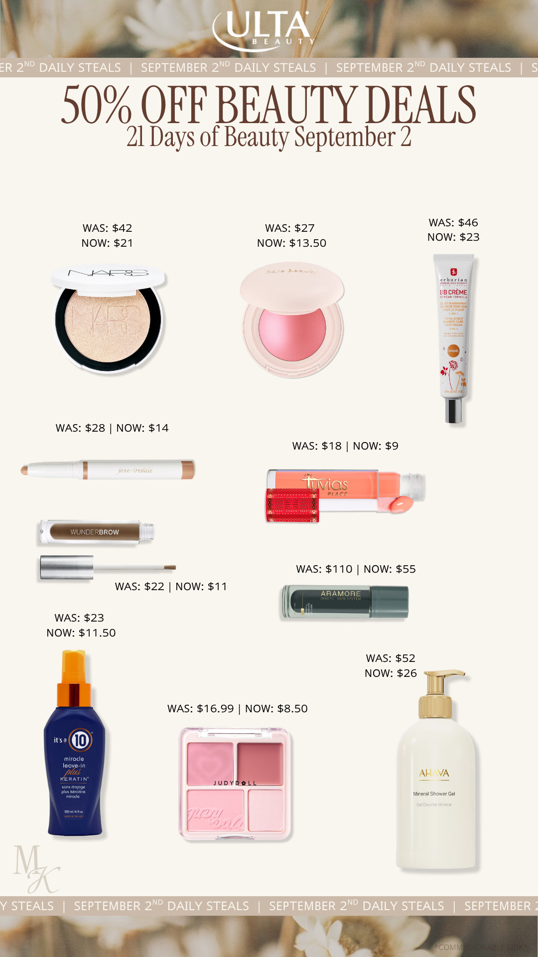 Ulta 21 Days of Beauty Favorites! 
-
Makeup, beauty, ulta, hair care, skincare, blush, rare beauty, highlight, nars, lip gloss 

 #LTKSaleAlert #LTKBeauty