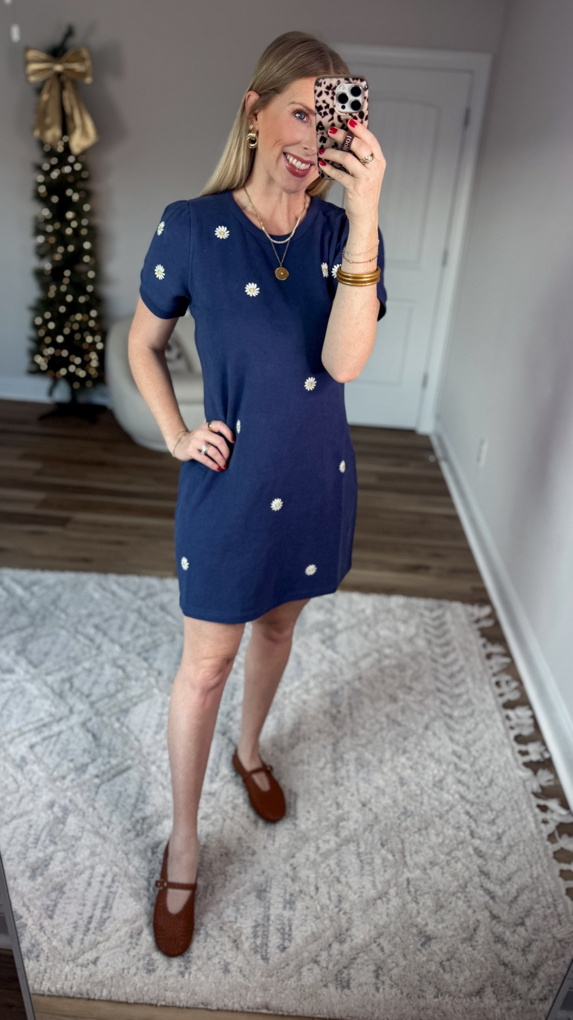 Weekend Walmart Wins try-on
Daisy embroidered sweatshirt dress- small 

#LTKFindsUnder50 #LTKootd