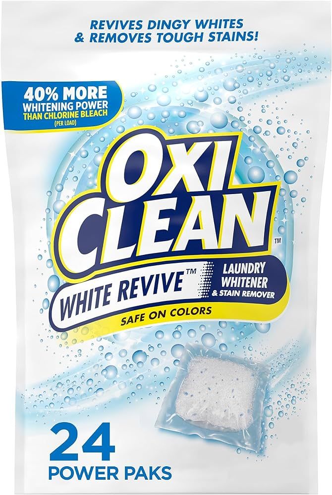 OxiClean White Revive Laundry Whitener and Stain Remover Power Paks, 24 Count | Amazon (US)