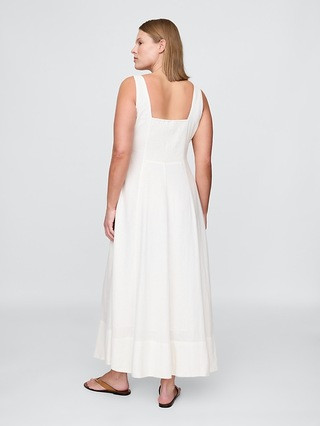 Linen-Blend Square-Neck Maxi Dress | Gap | Gap (US)