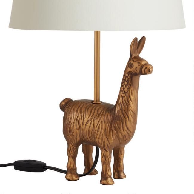 Gold Llama Accent Lamp Base | World Market