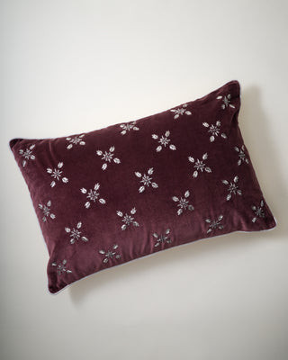 Noella Hand-Beaded Velvet Lumbar Pillow | Magnolia