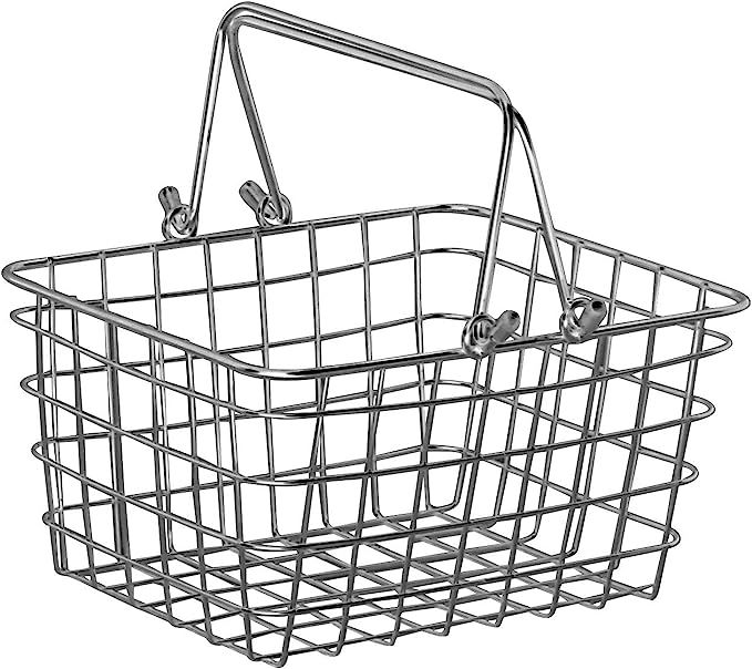 Spectrum Diversified Small Wire Storage Basket With Handles, Rustic Farmhouse Basket With Handles... | Amazon (US)