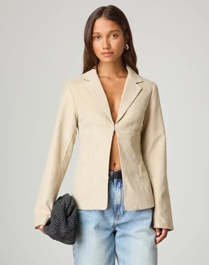 Clasp Suede Jacket | Glassons (Australia)