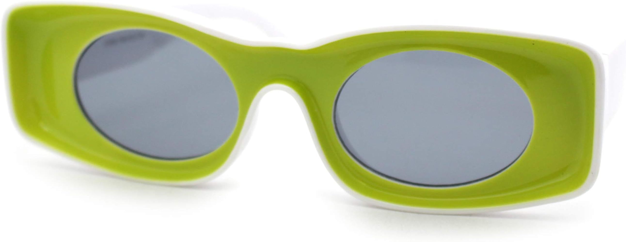 SA106 Womens Unique Concave Thick Mod Plastic Sunglasses | Amazon (US)
