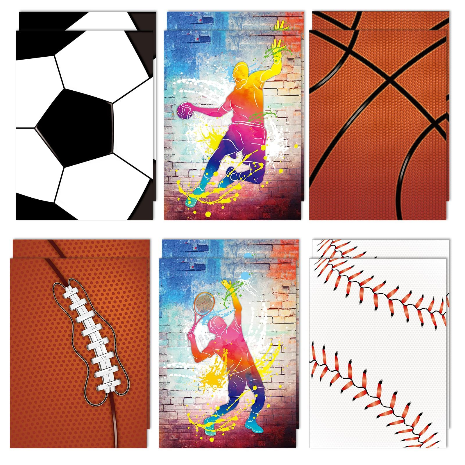 Sport Pocket Folders Basketball Football Sports File Folder Back to School Supplies Pocket Folder... | Amazon (US)