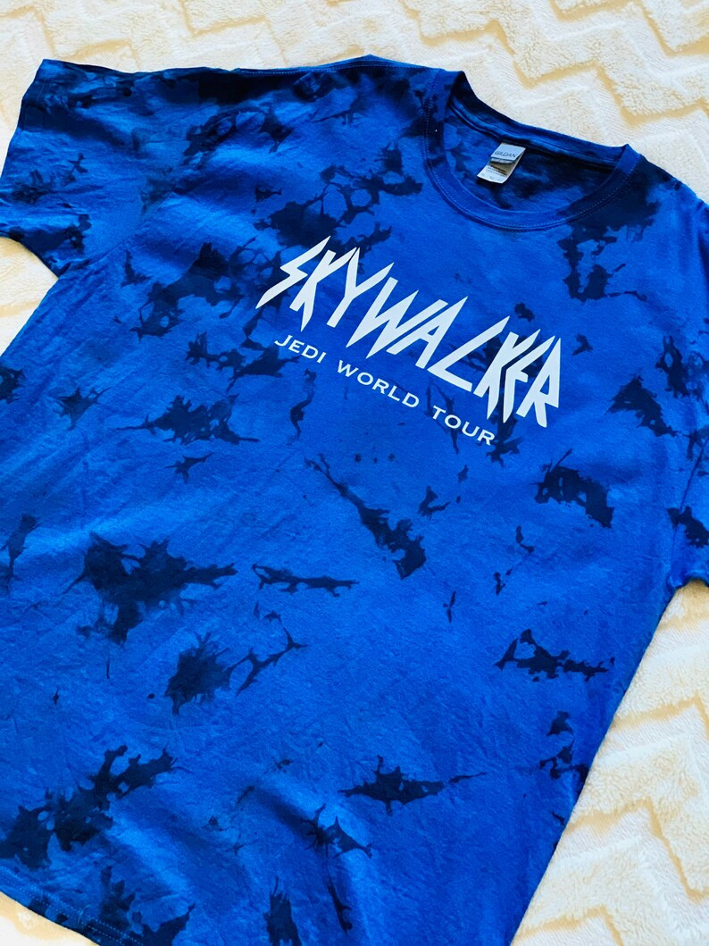 Skywalker Jedi Tour Blue and Black Tie Dye Band Shirt | Etsy | Etsy (US)