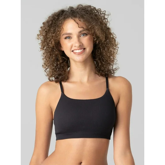 No Boundaries Women's Seamless Ribbed Cami Bralette, Sizes XS-3XL | Walmart (US)