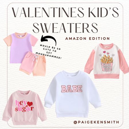 Valentine’s Day sweaters/set for kids and toddlers!
Valentine’s Day, babe, fries before guys, Amazon, hey sugar, sweater, pink, kids, toddlers, February,



#LTKbaby #LTKkids #LTKfindsunder50