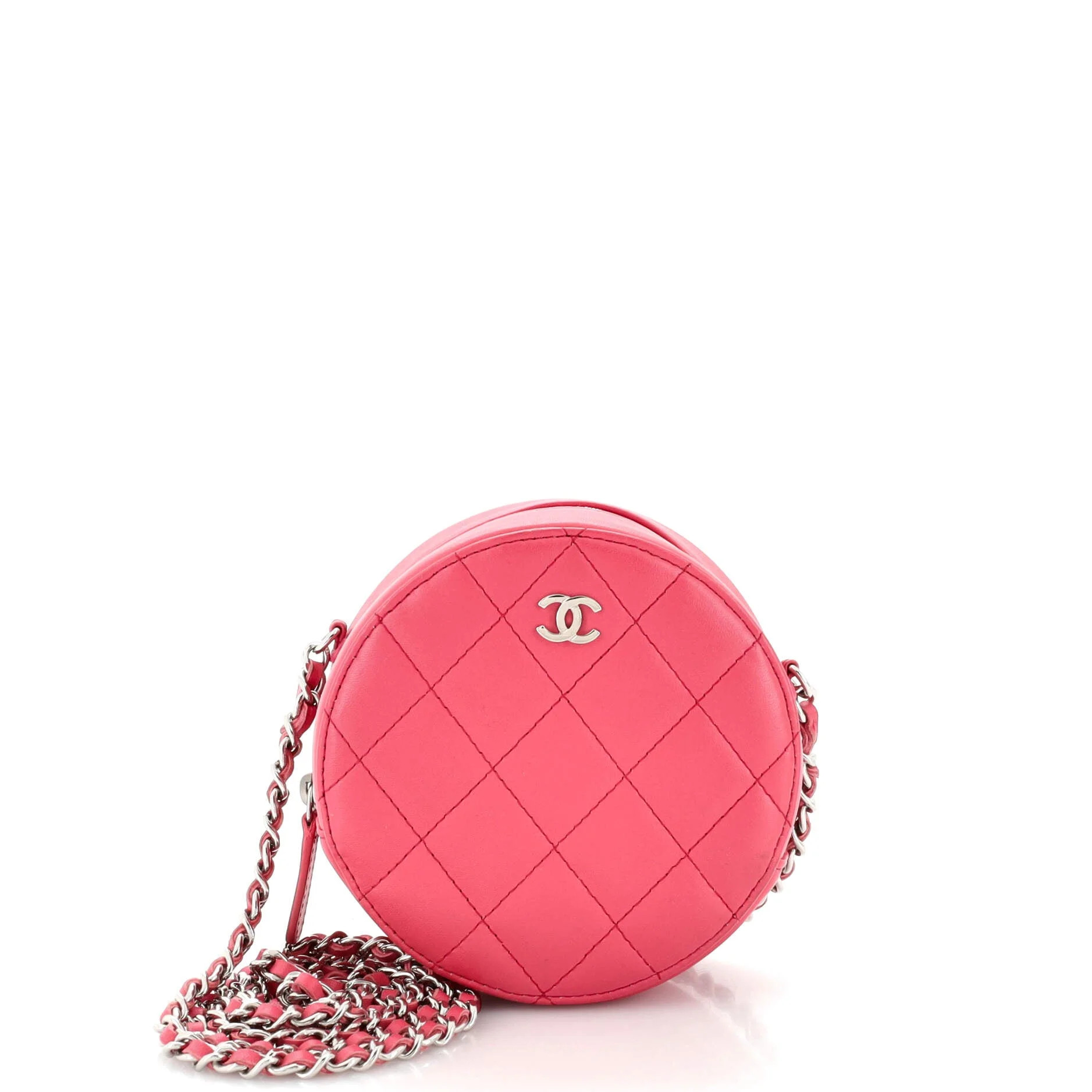Pre-Owned Round Clutch with Chain Quilted Lambskin Mini by Rebag | Walmart (US)