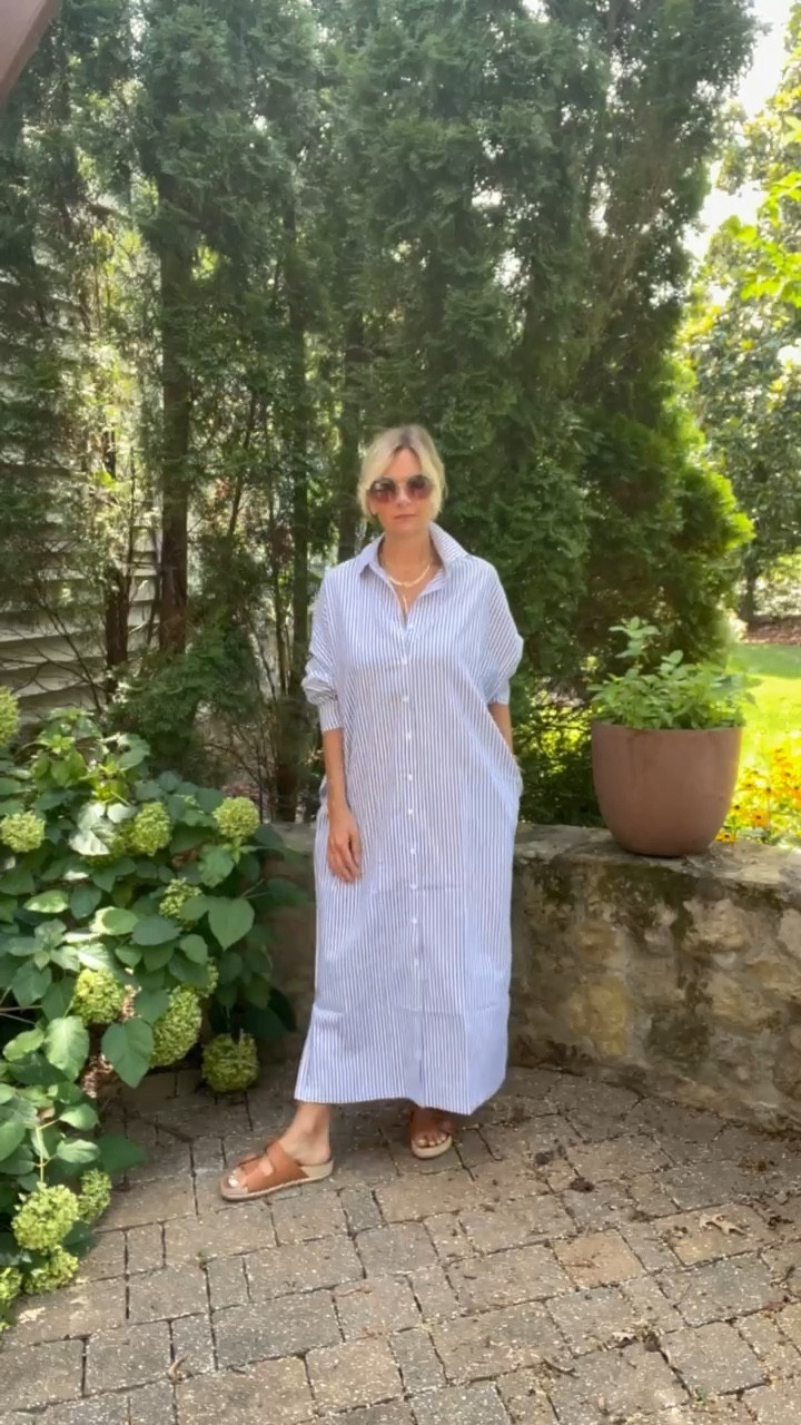 The best striped maxi shirtdress for $25 👌🏻👌🏻

#LTKFind #LTKunder50 #LTKSeasonal