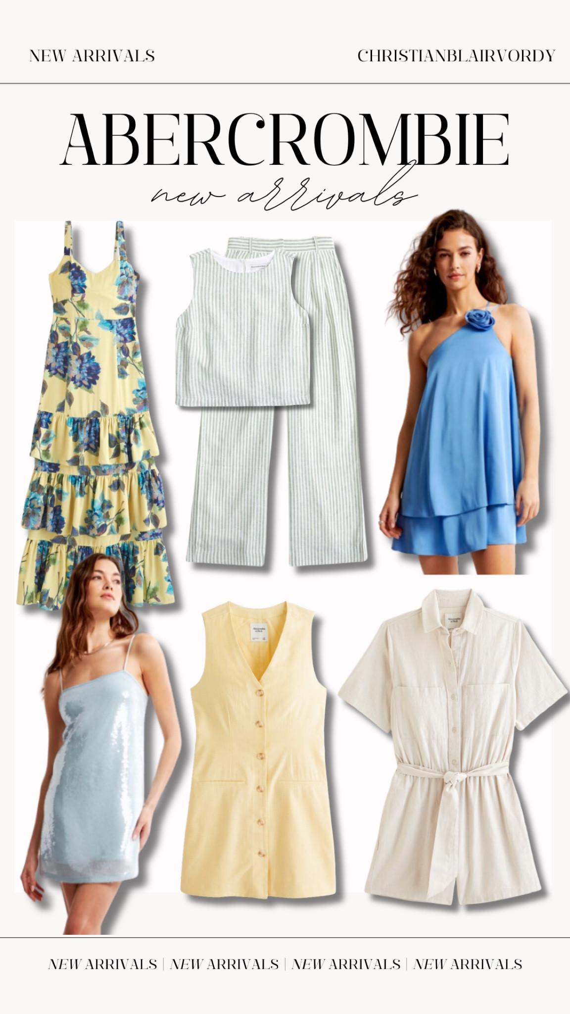 Abercrombie, new arrivals

#christianblairvordy 

#abercrombie #af #new #dress #set #wedding #summer #romper 

#LTKWedding #LTKStyleTip #LTKFindsUnder100