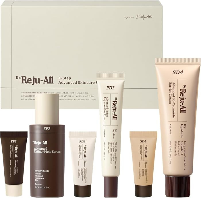Dr.Reju-All Advanced Skincare System - Complete Gift Set with HPR Retinol Serum, PDRN Cream, Cera... | Amazon (US)