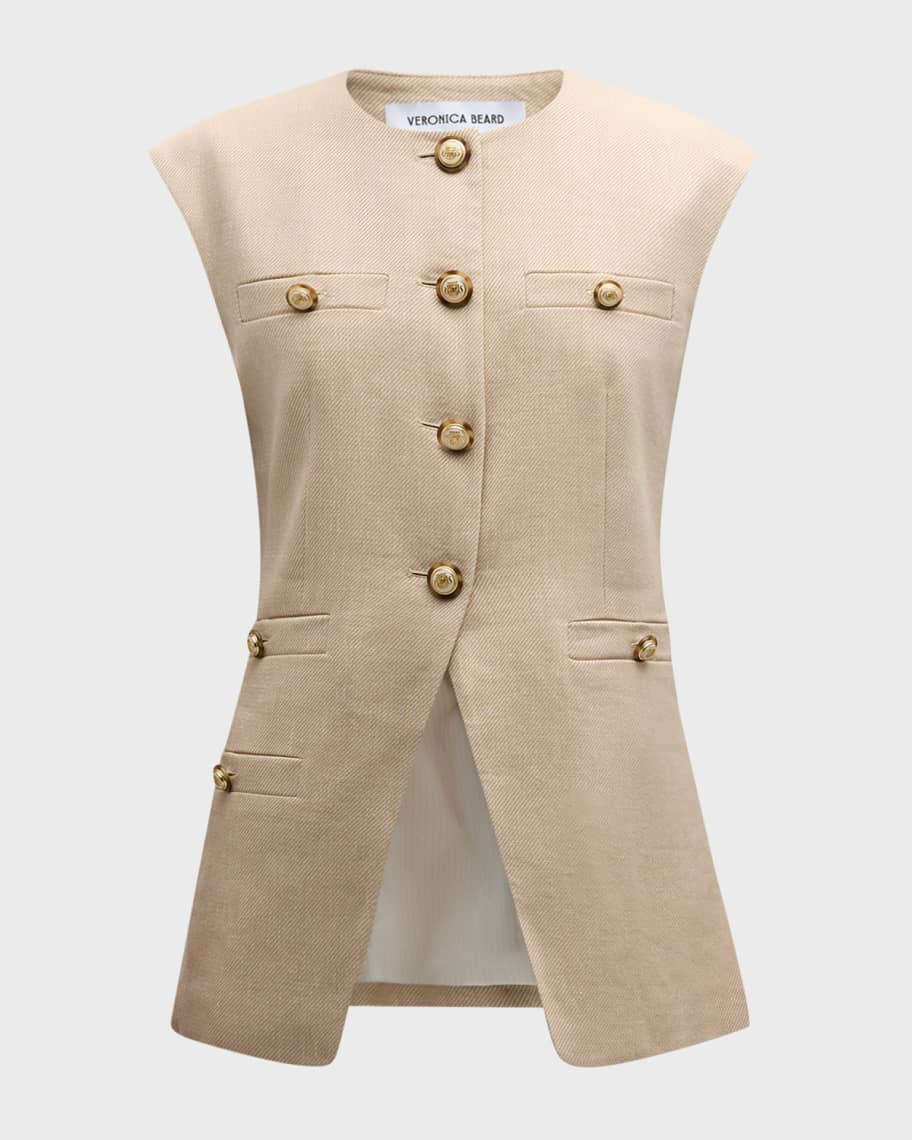 Tamara Linen-Blend Vest | Neiman Marcus