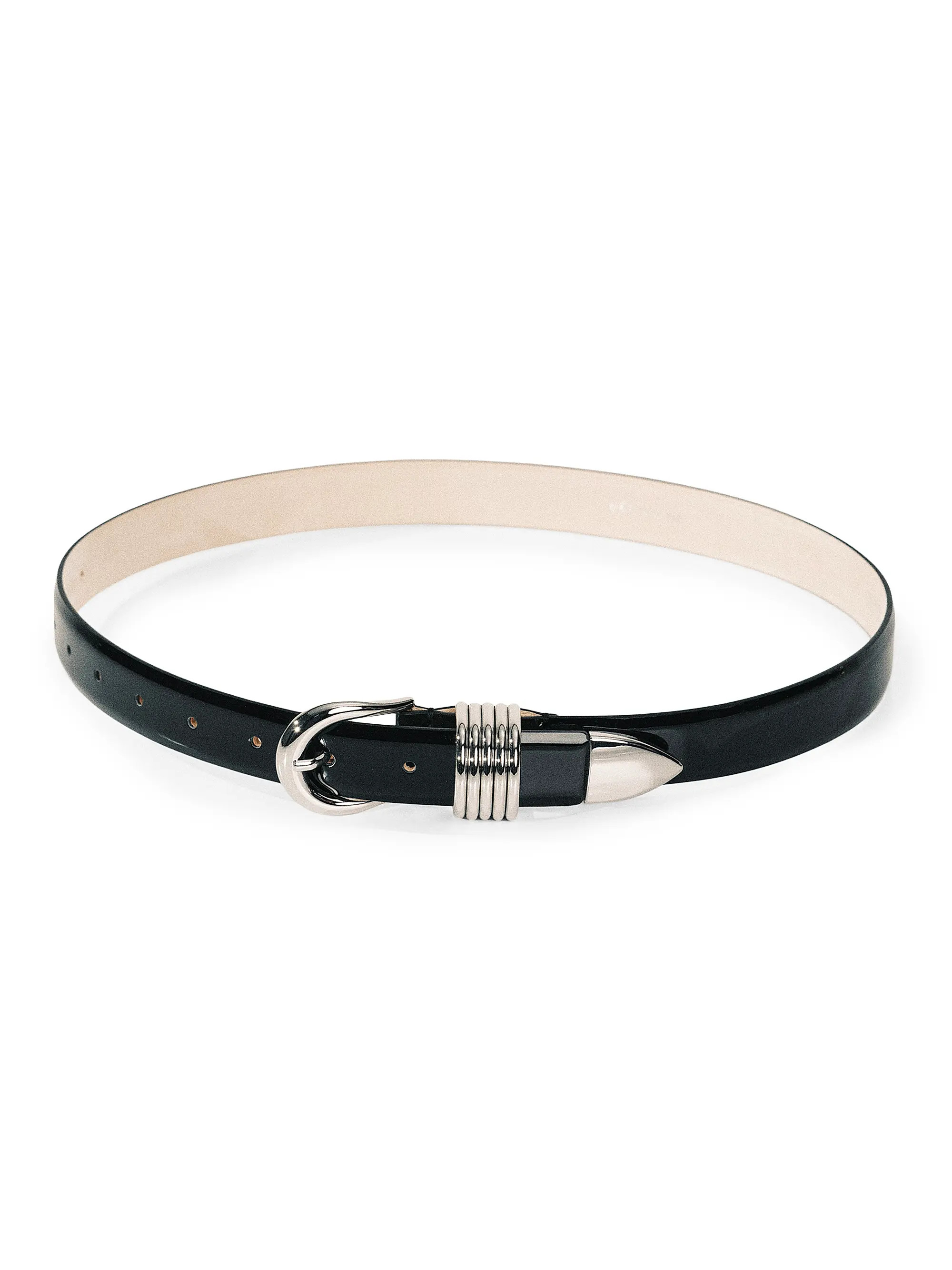 Hollyhock Lacquer Leather Belt | Saks Fifth Avenue