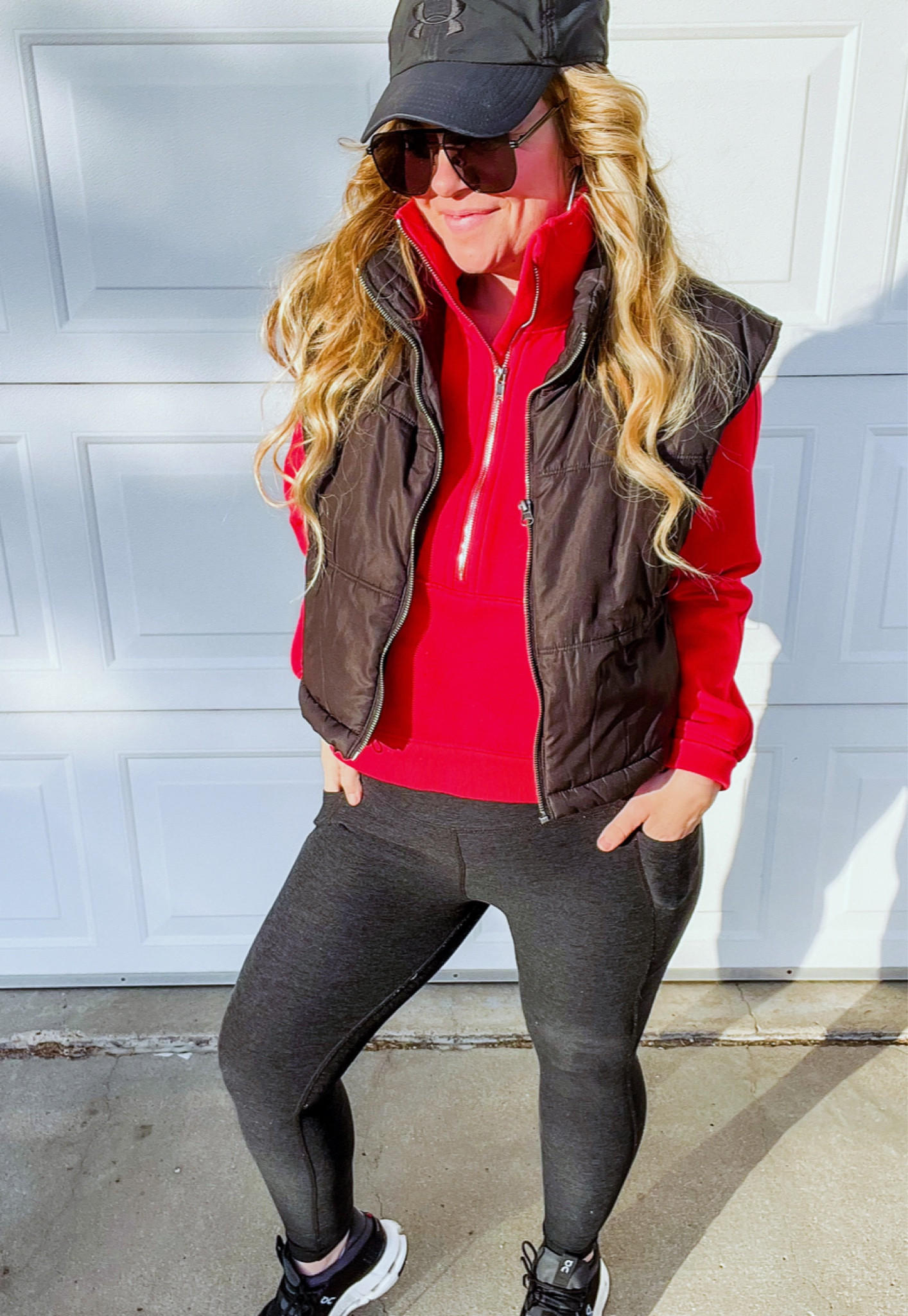 Amazon Lululemon dupe red zip up
Amazon cropped vest
Beyond yoga leggings with pockets
On cloud shoes sneakers 
Black hats
Athleisure 
Black cropped vests


#LTKstyletip #LTKfindsunder100 #LTKSeasonal