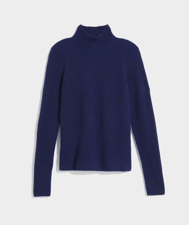 Seaspun Cashmere Waffle-Knit Mockneck Sweater | vineyard vines